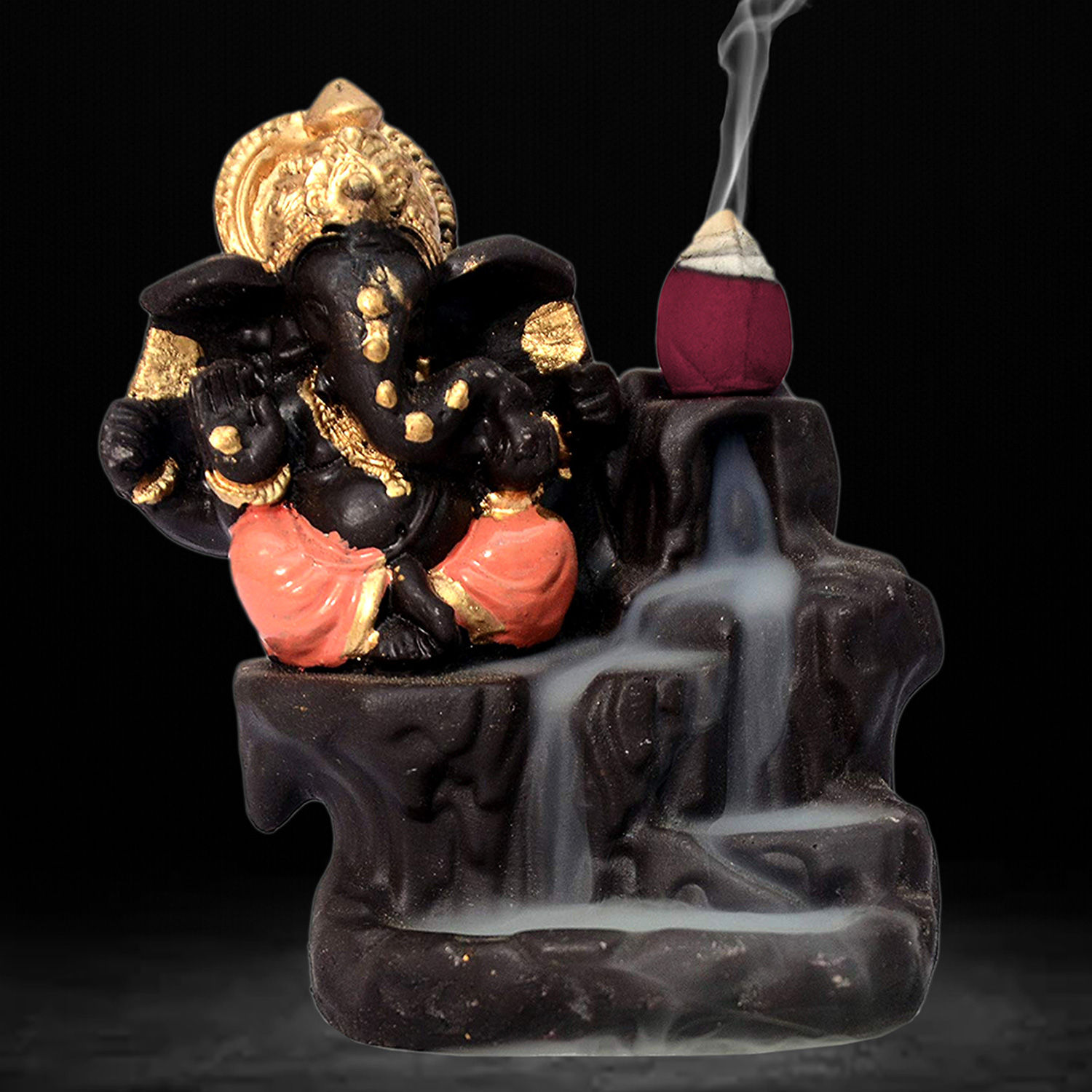 Buy/Send Lord Ganesha Incense Burner Orange Online Ferns N Petals