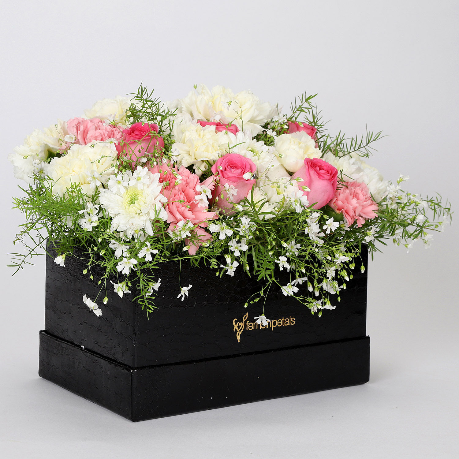 Buy/Send The Dainty Floral Box Arrangement Online Ferns N Petals