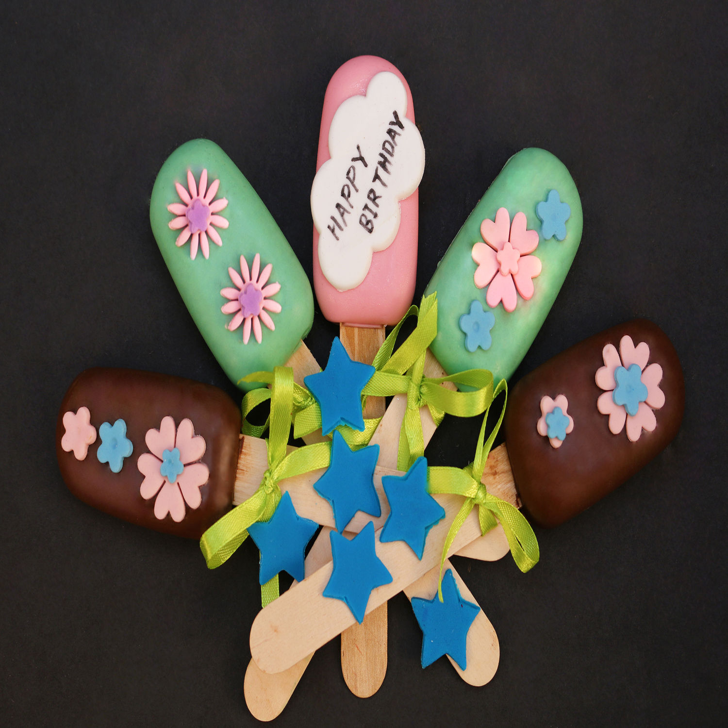 Buy/Send Floral Design Happy Birthday Cakesicles Online Ferns N Petals