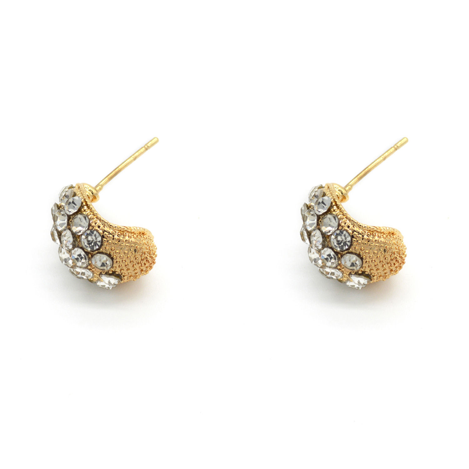 Mini Gold Stud Earrings in a Golden Box