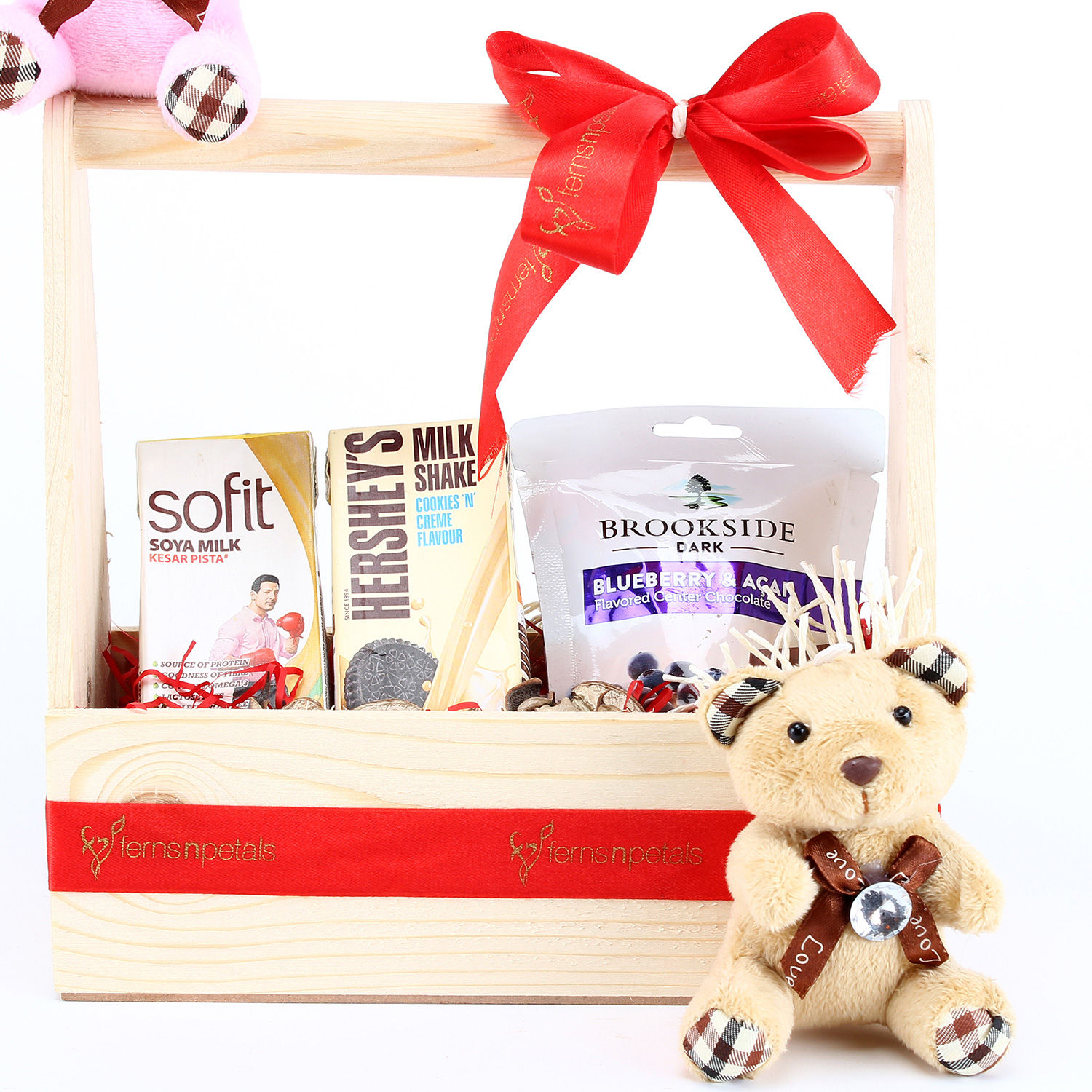 Assorted Wooden Gift Basket Gift exclusive wooden basket with full of