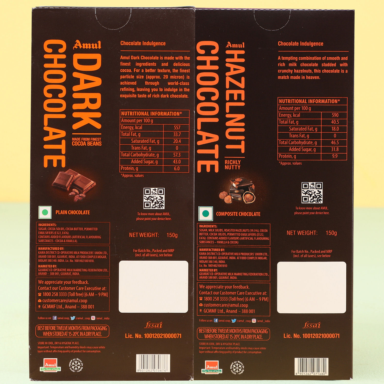 Buy/Send Delicious Amul Chocolate Bars Orange Box Online Ferns N Petals