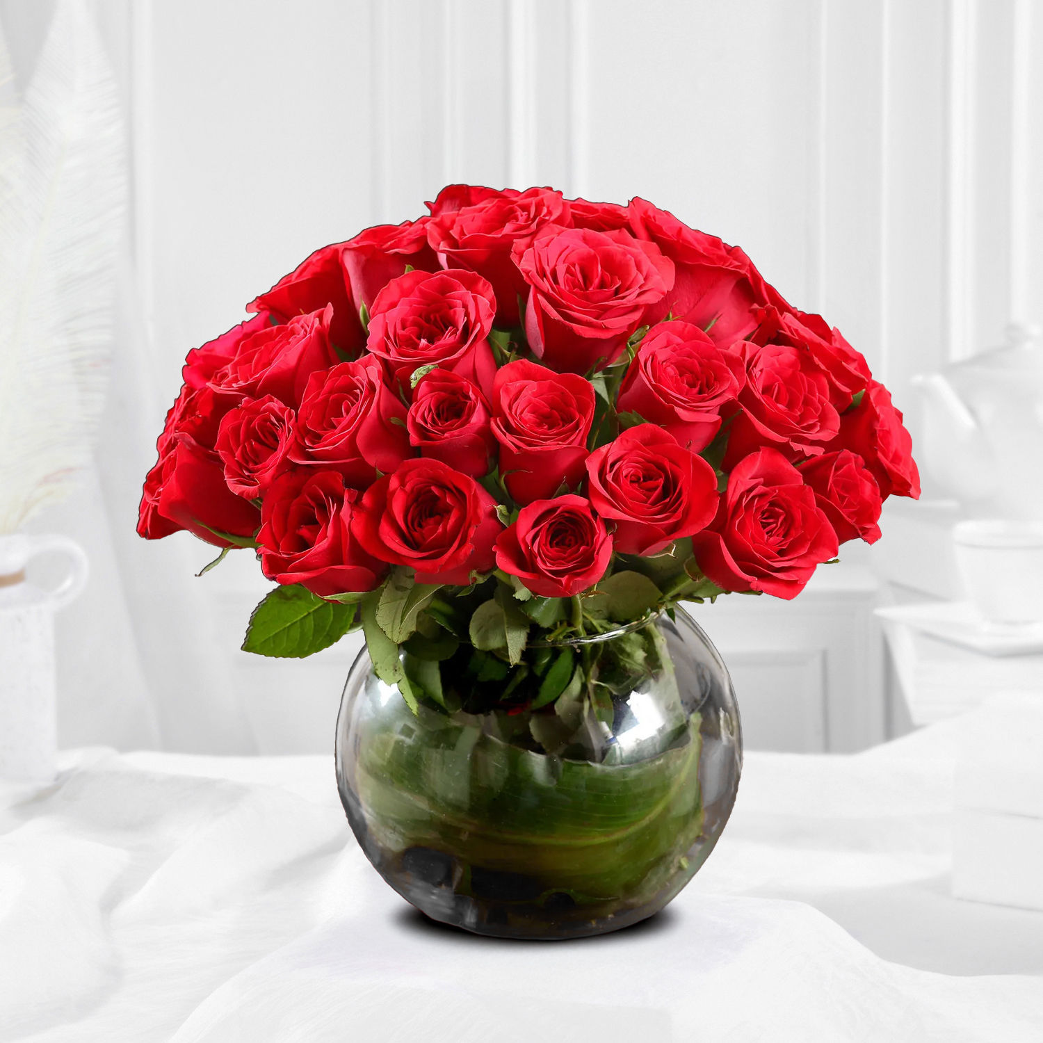 Buy/Send Extravagant 40 Red Roses Arrangement Online Ferns N Petals