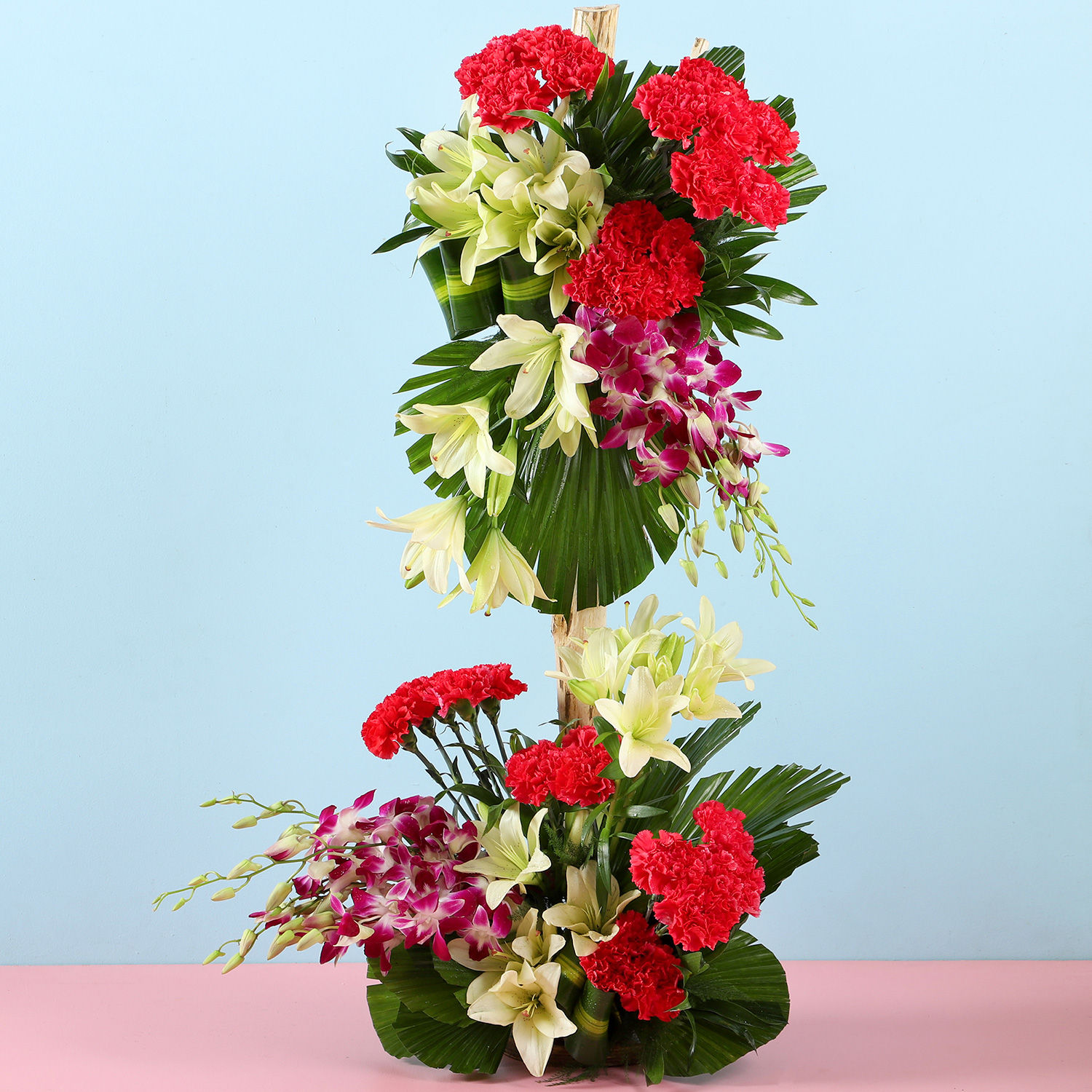 Buy/Send Orchids & Carnations Flower Arrangement Online- Ferns N Petals
