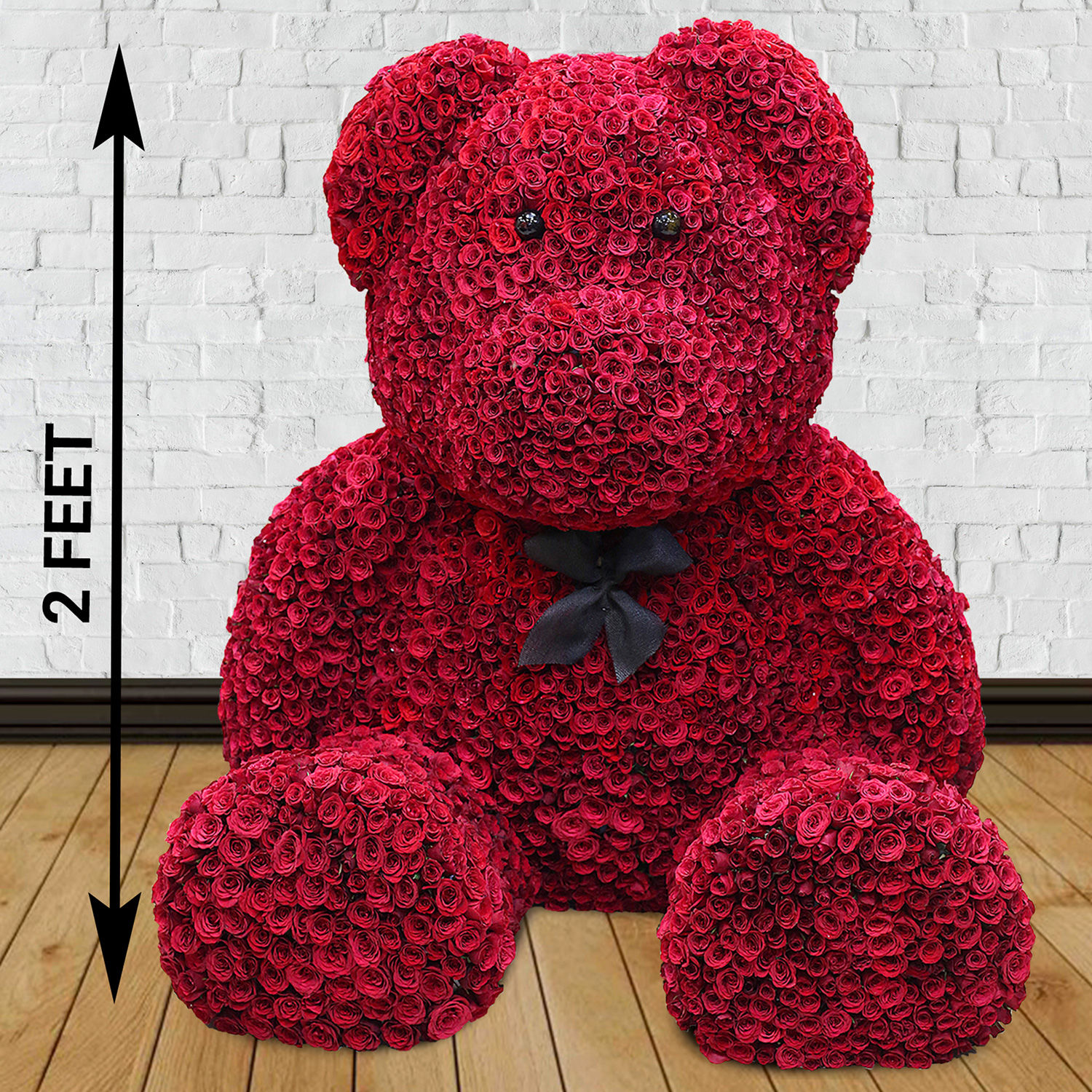 red roses and teddy bear