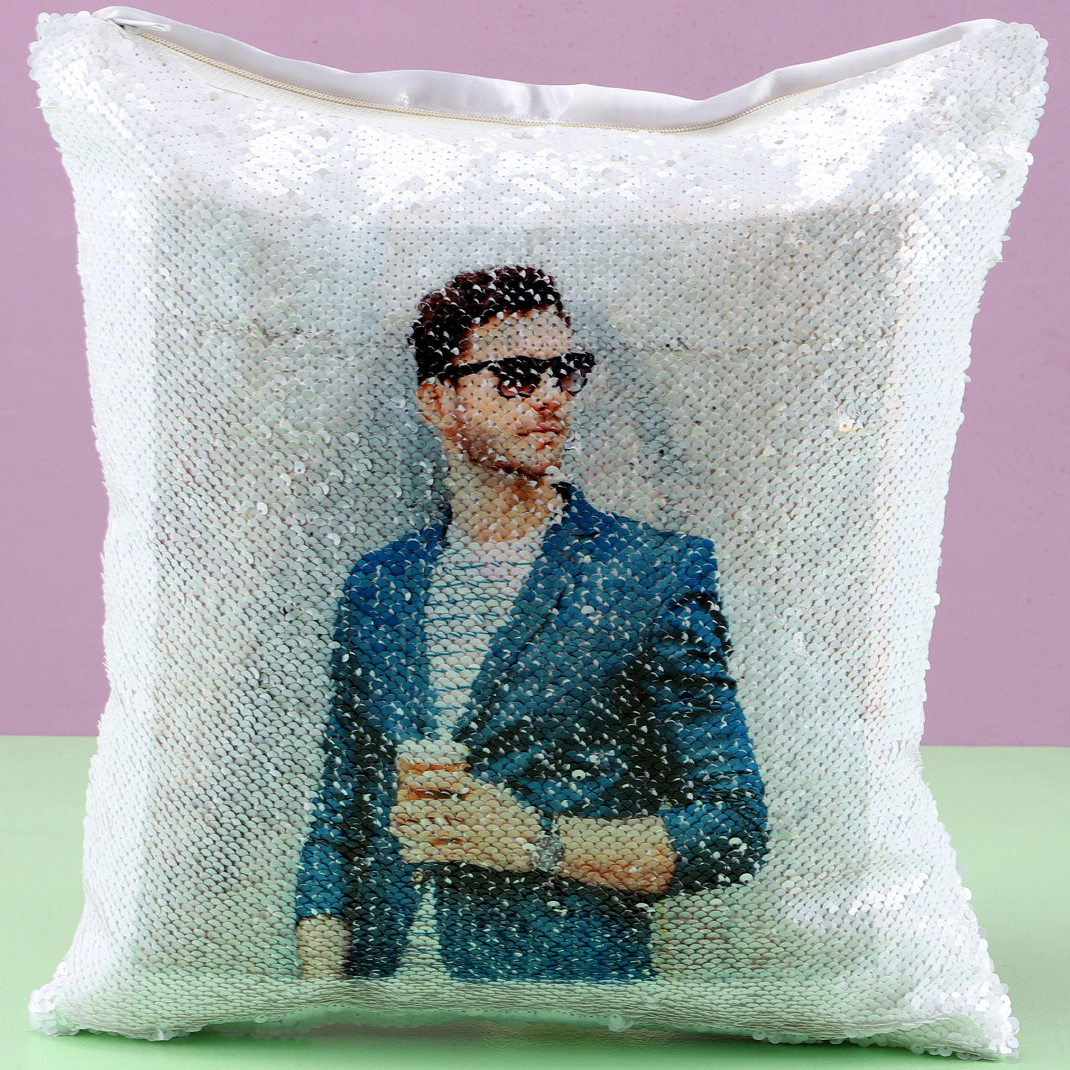 sequin cushion