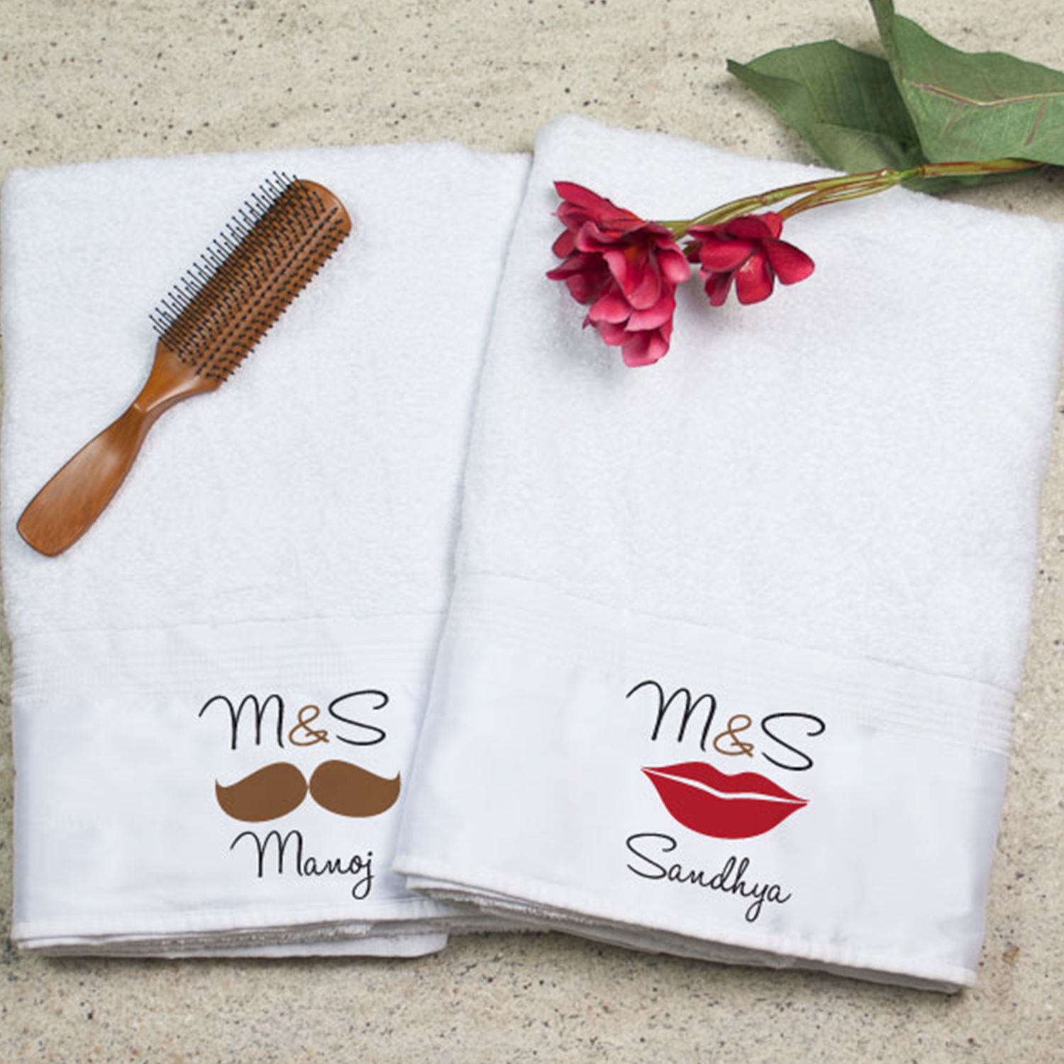 bath towel set for couple