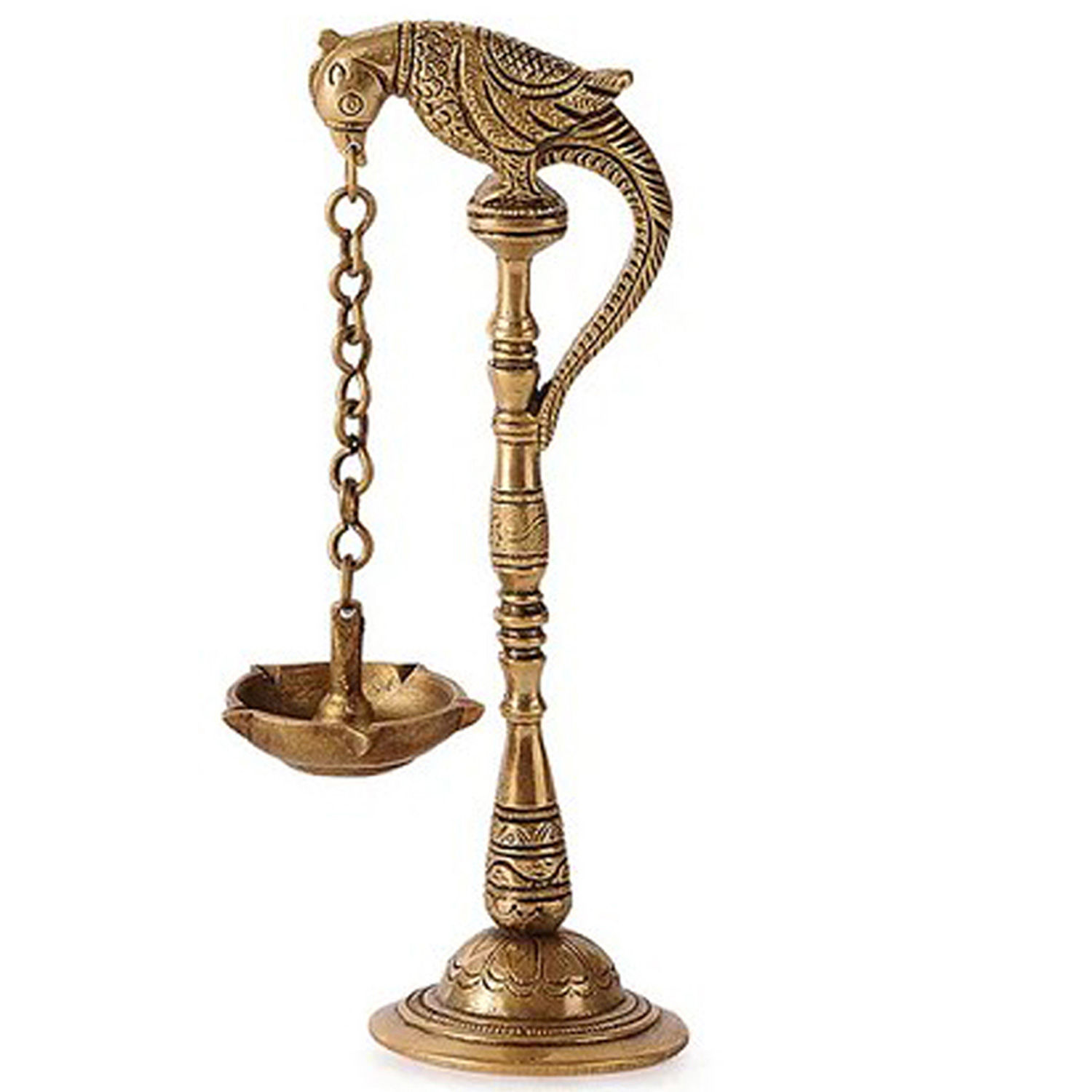 Buy/Send Brass Parrot Design Lamp Online Ferns N Petals