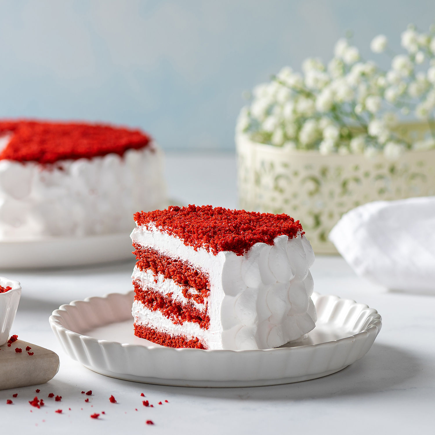 Buy/Send Creamy Red Velvet Cake Half Kg Online- Ferns N Petals