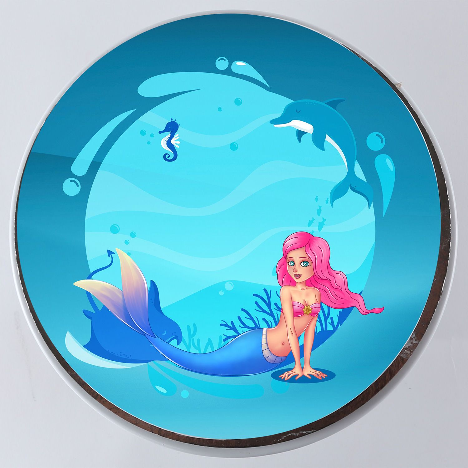 Buy/Send Mermaid Cartoon Pineapple Photo Cake- Half Kg ...