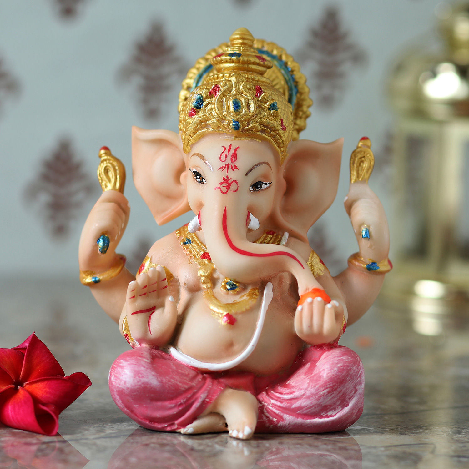 Buy/Send Lord Ganesha Idol- Pink Online- Ferns N Petals