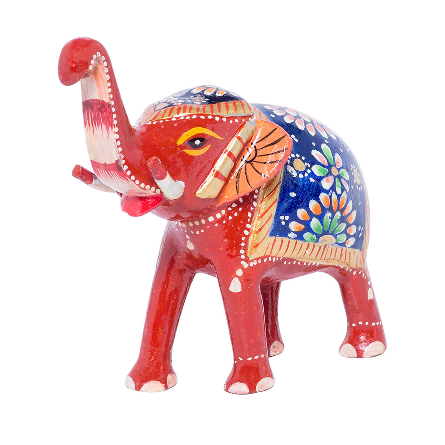 Buy/Send Red N Blue Handcrafted Elephant Showpiece Online- Ferns N Petals