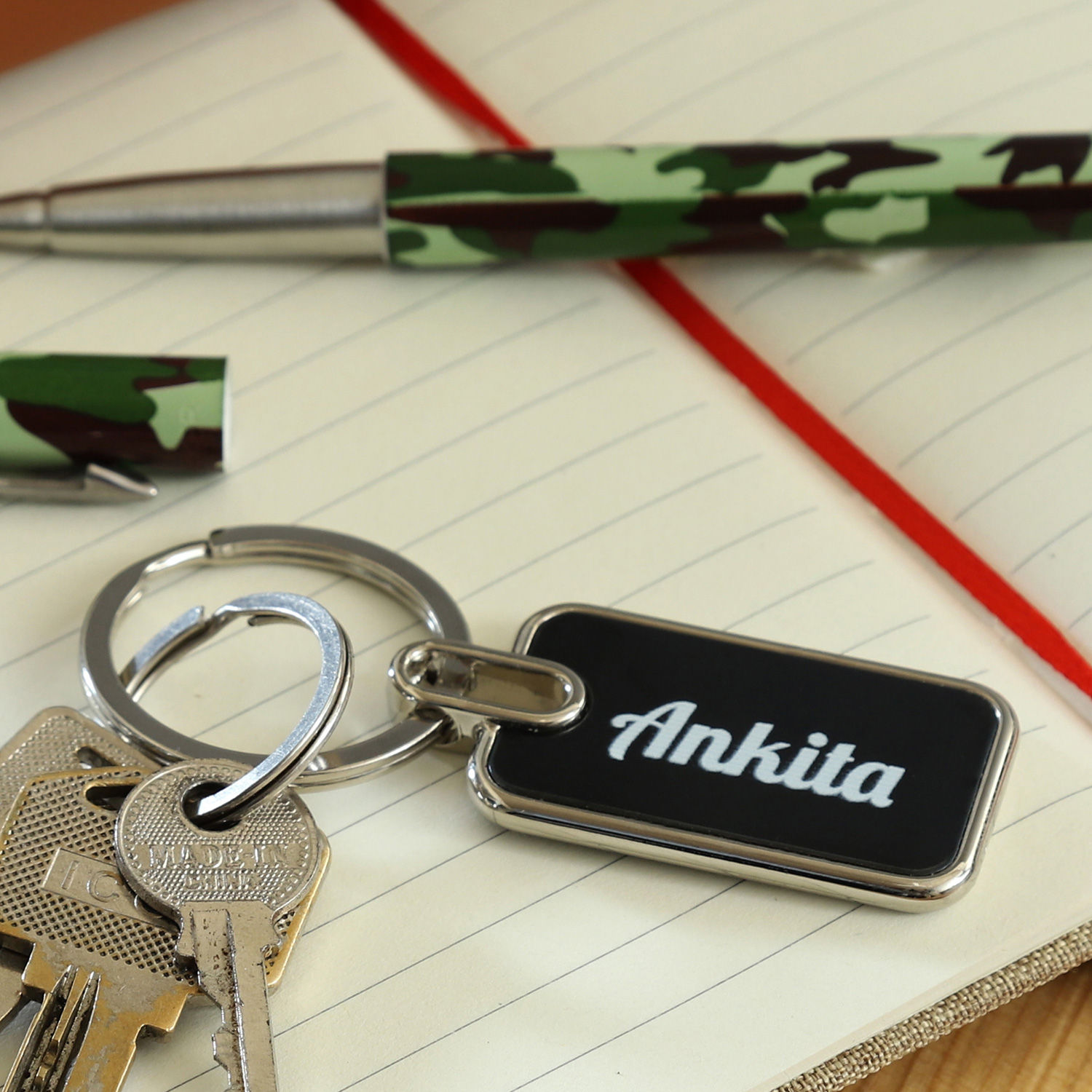 Buy/Send Personalised UV Print Rectangle Keychain Online Ferns N Petals