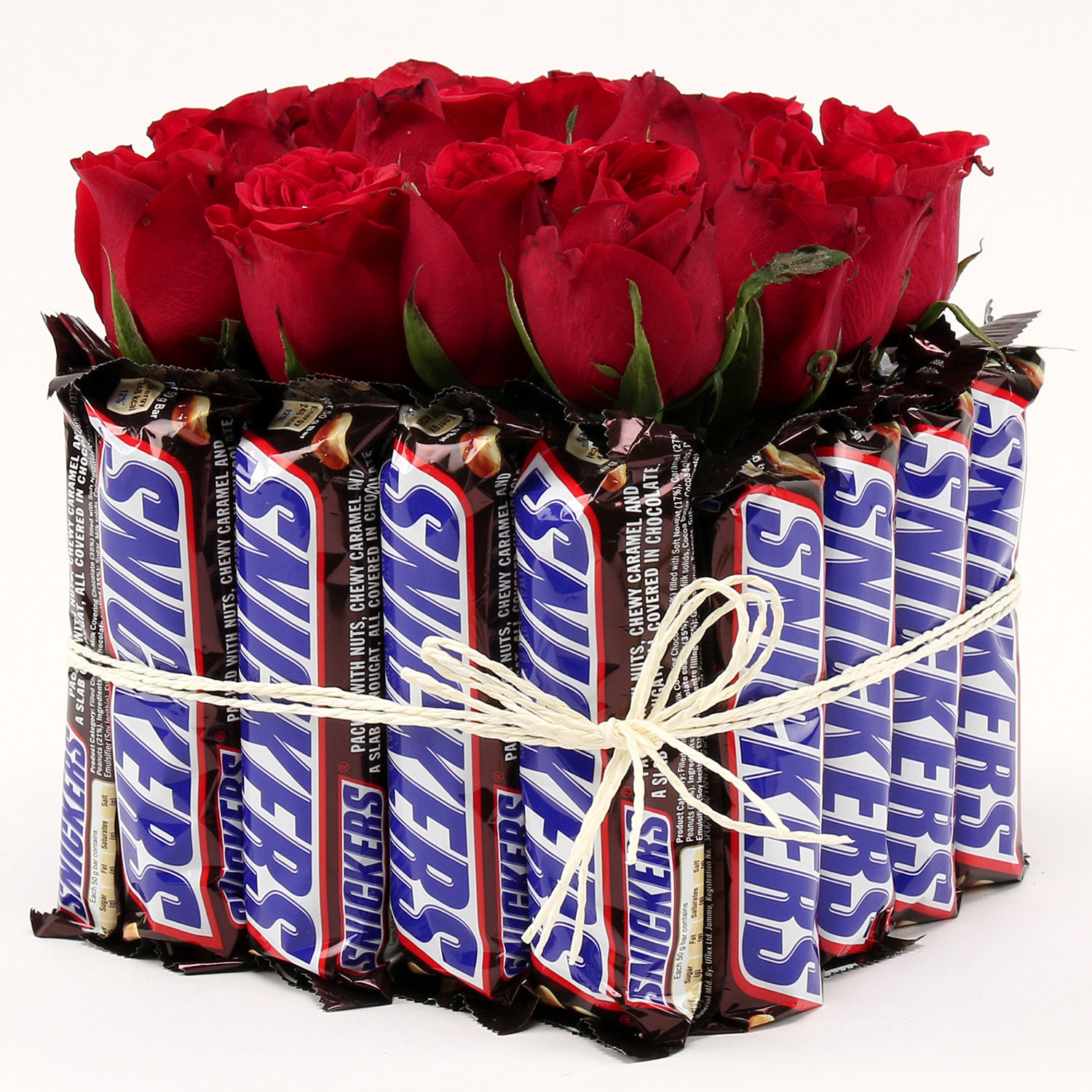 Buy/Send Snickers Red Roses Arrangement Online- Ferns N Petals