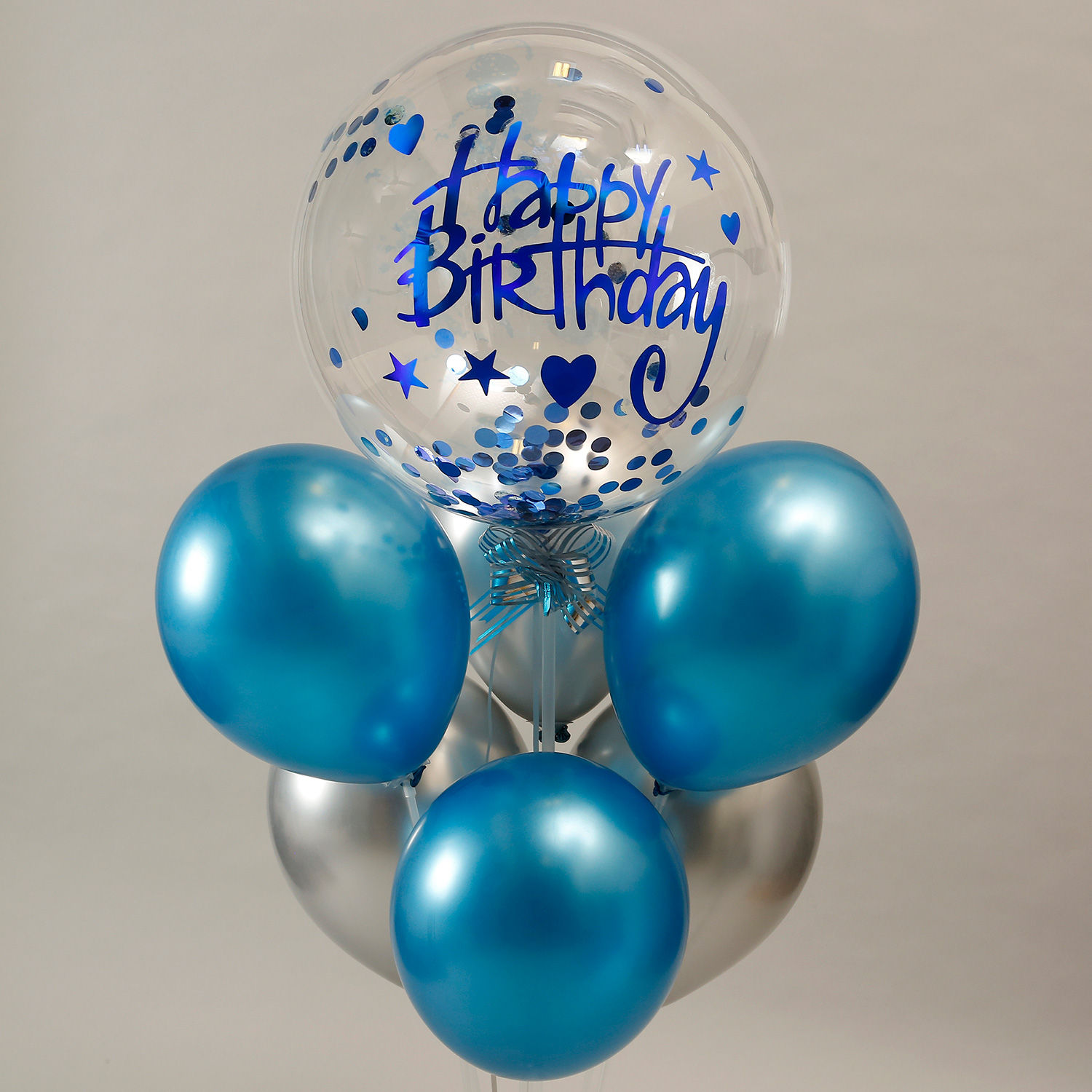 Buy/Send Blue Theme Birthday Balloon Bouquet Online- Ferns N Petals