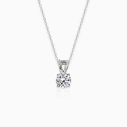 Buy/Send GIVA Silver Zircon Pendant With Chain Online- Ferns N Petals