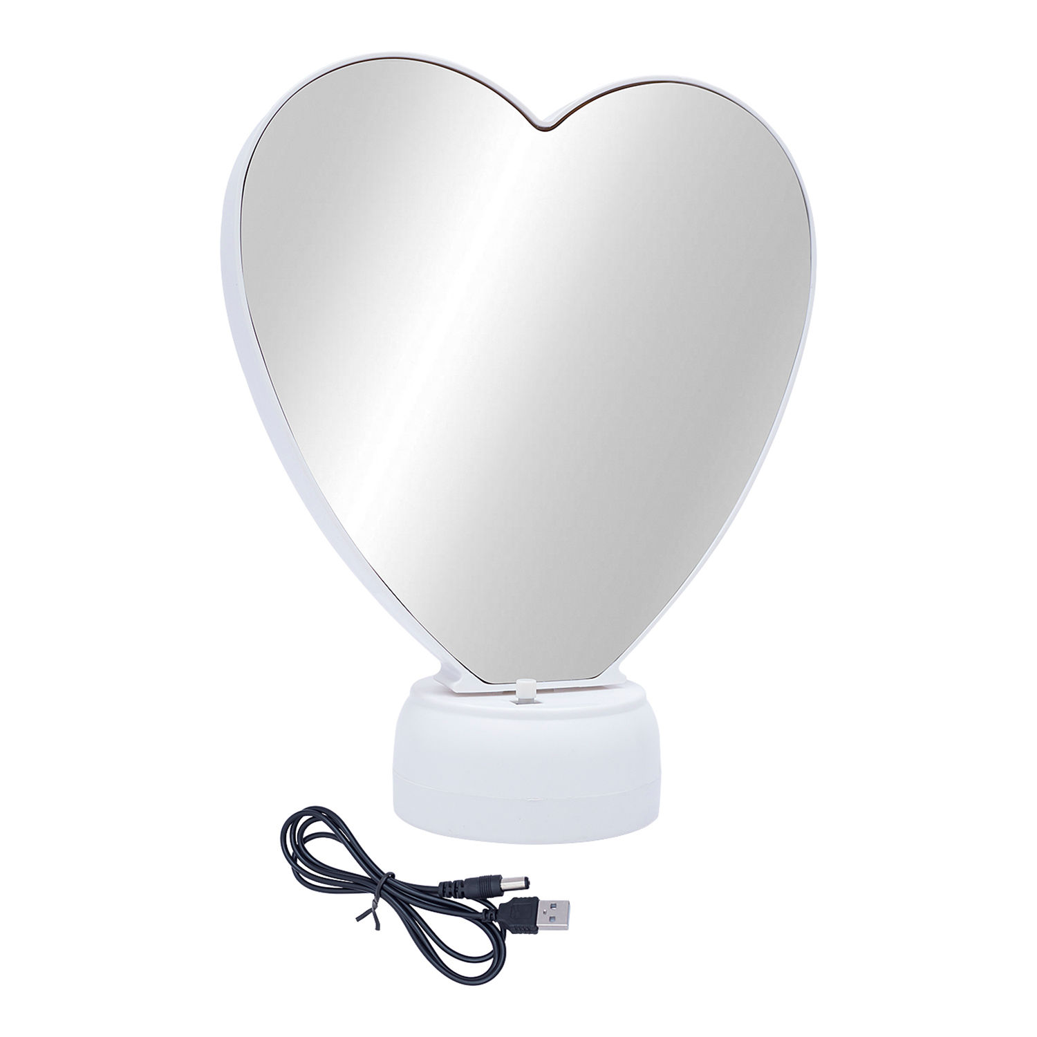 Buy/Send Heart Shape LED Magic Mirror Table Top Photo Frame Online