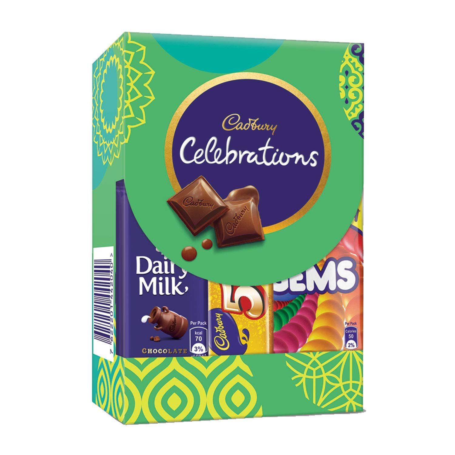 Buy/Send 3 Elegant Rakhis & Cadbury Celebrations Box Online- Ferns N Petals